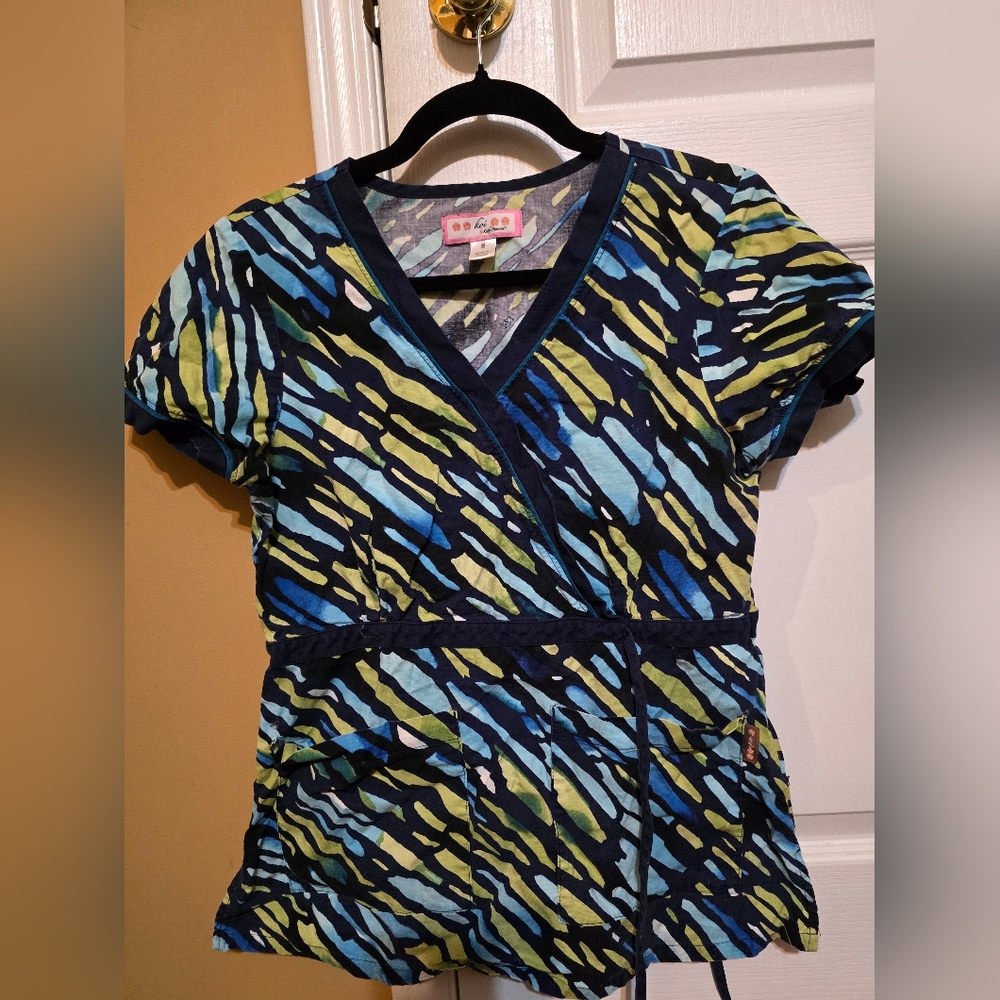 Small Koi Scrub Top